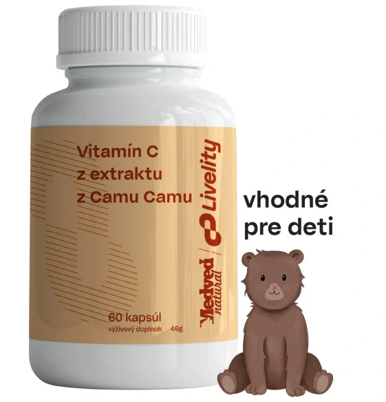 Vitamín C z extraktu z CAMU CAMU 60 kapsúl Medveď natural