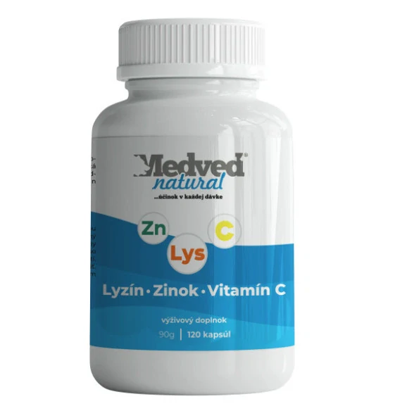 Lyzín - zinok - vitamín C 120 kapsúl