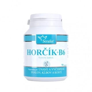 Horčík + B6 - prírodné kapsuly 90ks kapsúl 