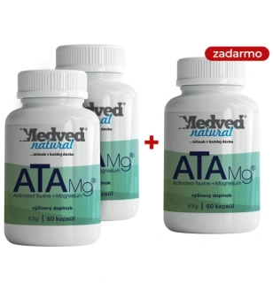 2+1 ZADARMO ATA Mg® 60 gélových kapsúl (180 kapsúl spolu)