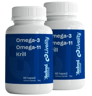 2x Medveď natural Omega 3 + Omega 11 + Krill 60 kapsúl